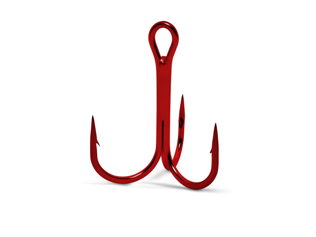 VMC 8540 Red Treble Hooks